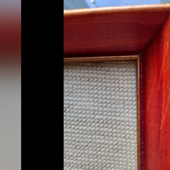 Vintage Fiber Art Framed Country House Scene - Picture 3 of 5